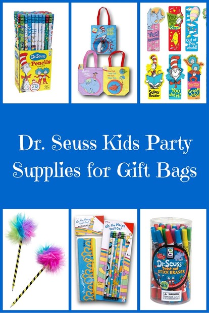 Dr. Seuss Kids Party Supplies for Gift Bags