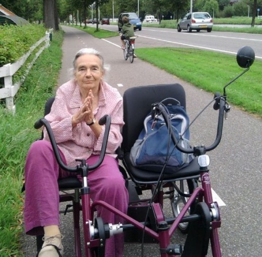 My grandmother on an adult tricycle - Do they really call these trikes?