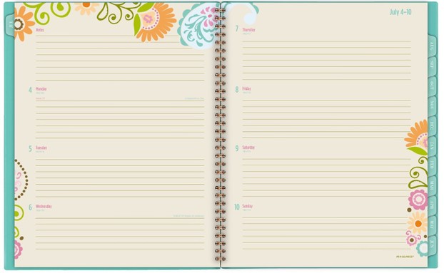 At-A-Glance Academic Weekly / Monthly Planner - Garden Party