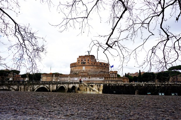Castel Sant''Angelo from across the Tiber