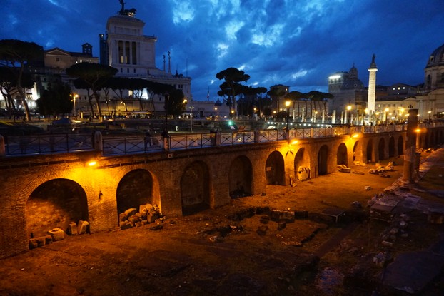 Roman Forum, nightime