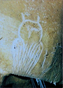Owl engraving, Chauvet Cave