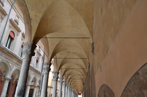 The covered porticos of Bologna will keep you safe from the elements, and are visually impressive.