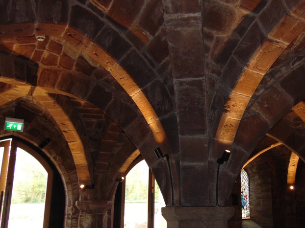 The undercroft arched ceilings