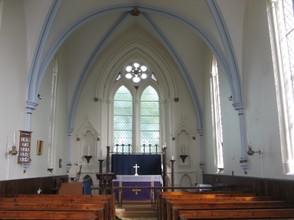 Inside Newtown's 19th century church.  This tiny, hamlet once sent two MPs to Parliament.