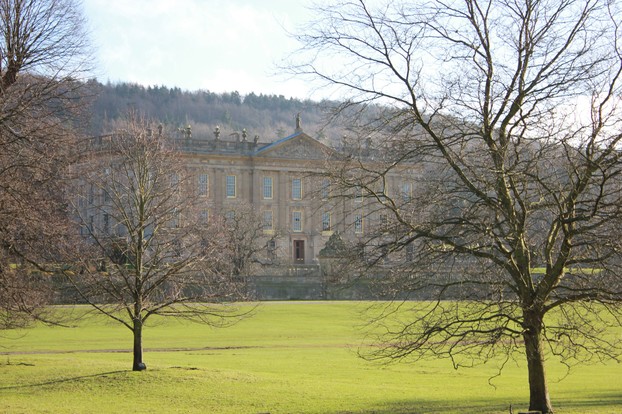 Chatsworth House, in whose grounds the flower show is held