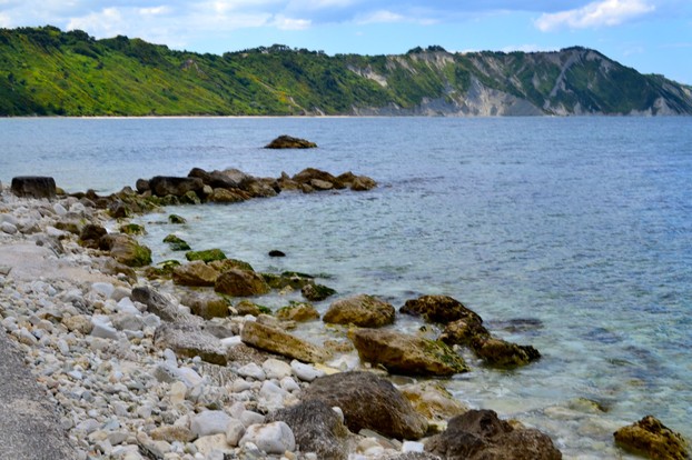 The rocks at Portonovo Beach and surrounding natural beauty.