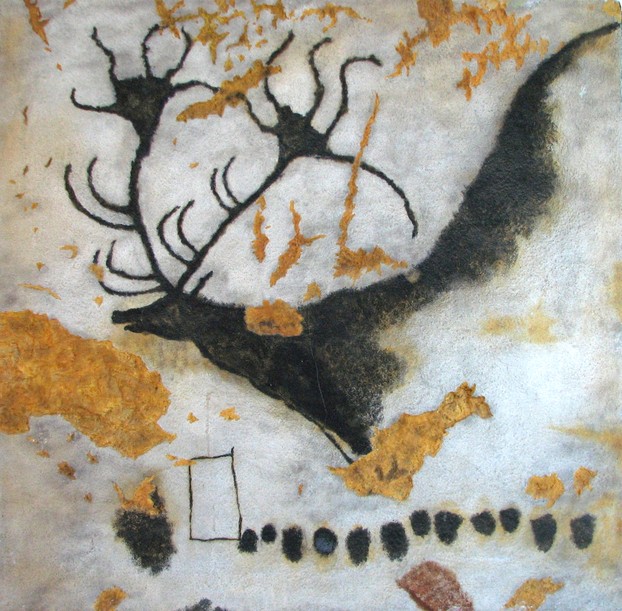 A painting of the Giant Deer from Lascaux.