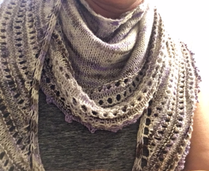 Easy "Spindrift" shawl knit by me