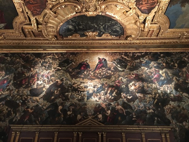 Tintoretto's "Paradise" in the Ducale Palace...the largest painting on canvas in the world