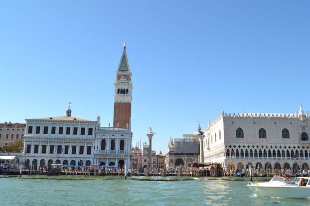 A view of St. Mark's Square and the Ducale Palace from the water
