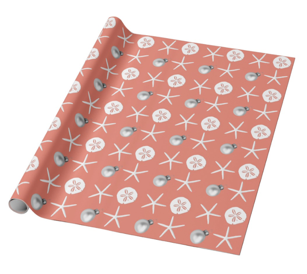 Starfish and Sand Dollars Wrapping Paper Colors