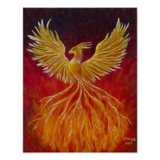 The Phoenix Poster by Teresa Wing Arts
