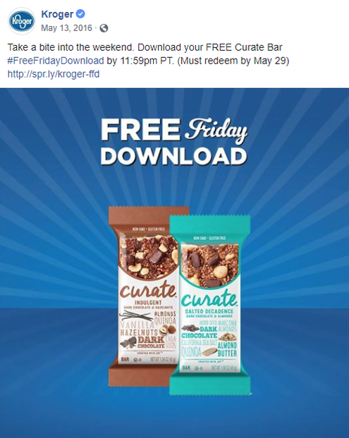 Kroger's Friday download for May 13, 2016