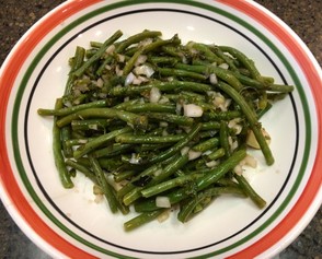Cold, herb-flavored marinated green beans from Marcella's Italian Kitchen