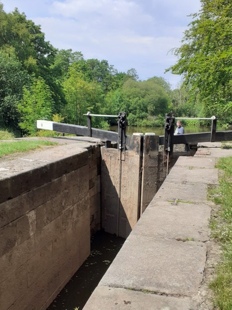 Lock gate on the canal