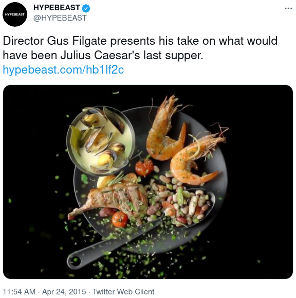 Gus Filgate envisions a non-vegetarian Caesar Salad as Julius Caesar's last supper.
