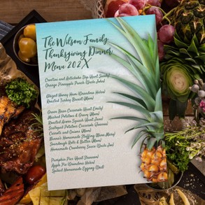 Family Thanksgiving Menu Pineapple Design
