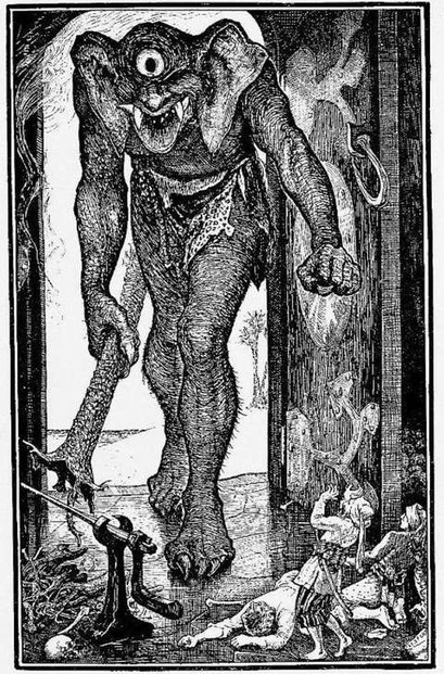 Giant from Sinbad's third voyage by Henry Justice Ford