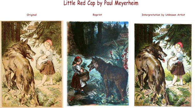 Red Cap Meets BigBad Wold by Paul Meyerheim (1842-1915)