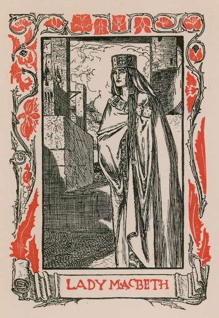Lady Macbeth in decorative border