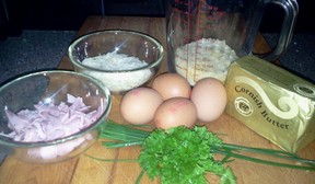 Ham & Egg Pie Ingredients