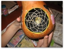 Step by Step Directions on How to Make a Dreamcatcher Gourd