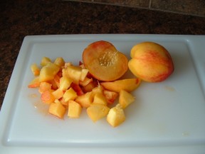 dice peaches