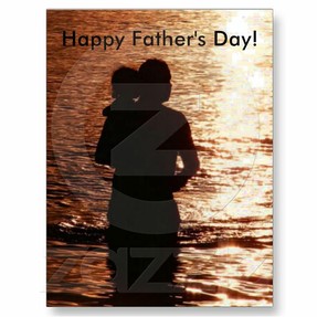 Silhouette of Father and Child 