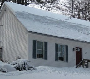 24 inch snow fall, roof cleared