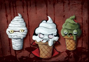 Halloween Ice Cream Team is watching You!