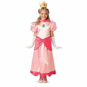 Girls Princess Peach Costume