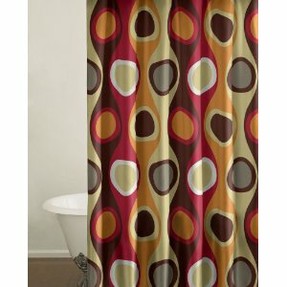 retro shower curtain