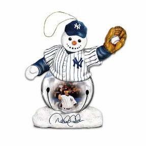 Yankees Snowman Ornament