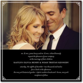 Personalized photo wedding invitation