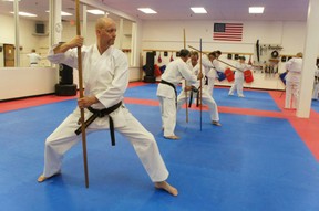 Kobudo and the Bo.  This is Tim Jurgens who studied in Okinawa and now runs his own Dojo in the States.