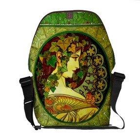Art Nouveau messenger bag