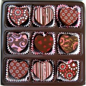 Heart shaped truffles