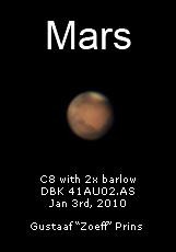 Mars in a cropped image by Zoeff (Gustaaf Prins)