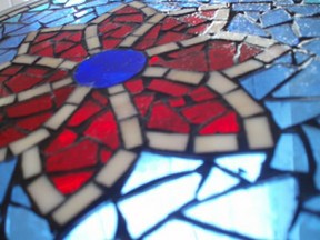 blue glass mosaic blue glass mosaic