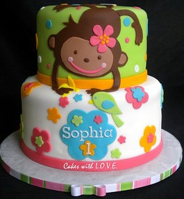 Monkey Birthday Cake on Pin Monkey Love Party Supplies Cake Picture To Pinterest