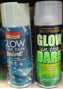 Glow in the dark spray paint