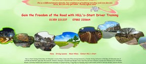Website footer shows a diverse selection of roads that are accessible once you have passed your test