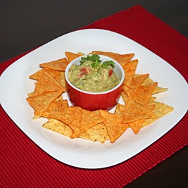 Serve guacamole with tortilla chips