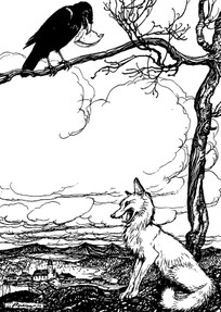 Fox and Crow by Arthur Rackham