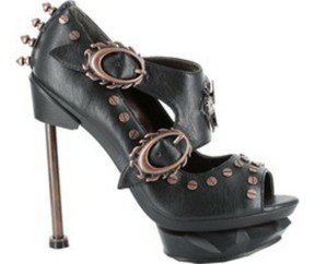 Lades Steampunk Sky Captain High Heel Shoes by Hades