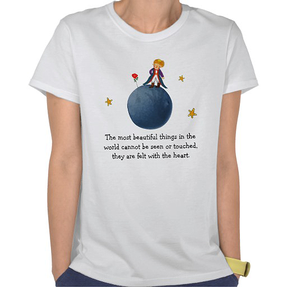 The Little Prince with Rose on the Planet B612 Tees