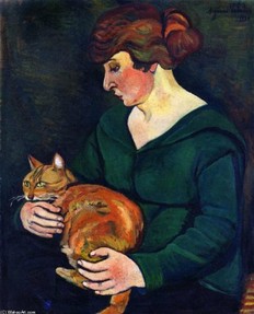 Woman with Cat - Valadon