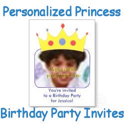 Personalized Princess Birthday Party Invites image