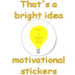 That's a bright idea motivation stickers, image